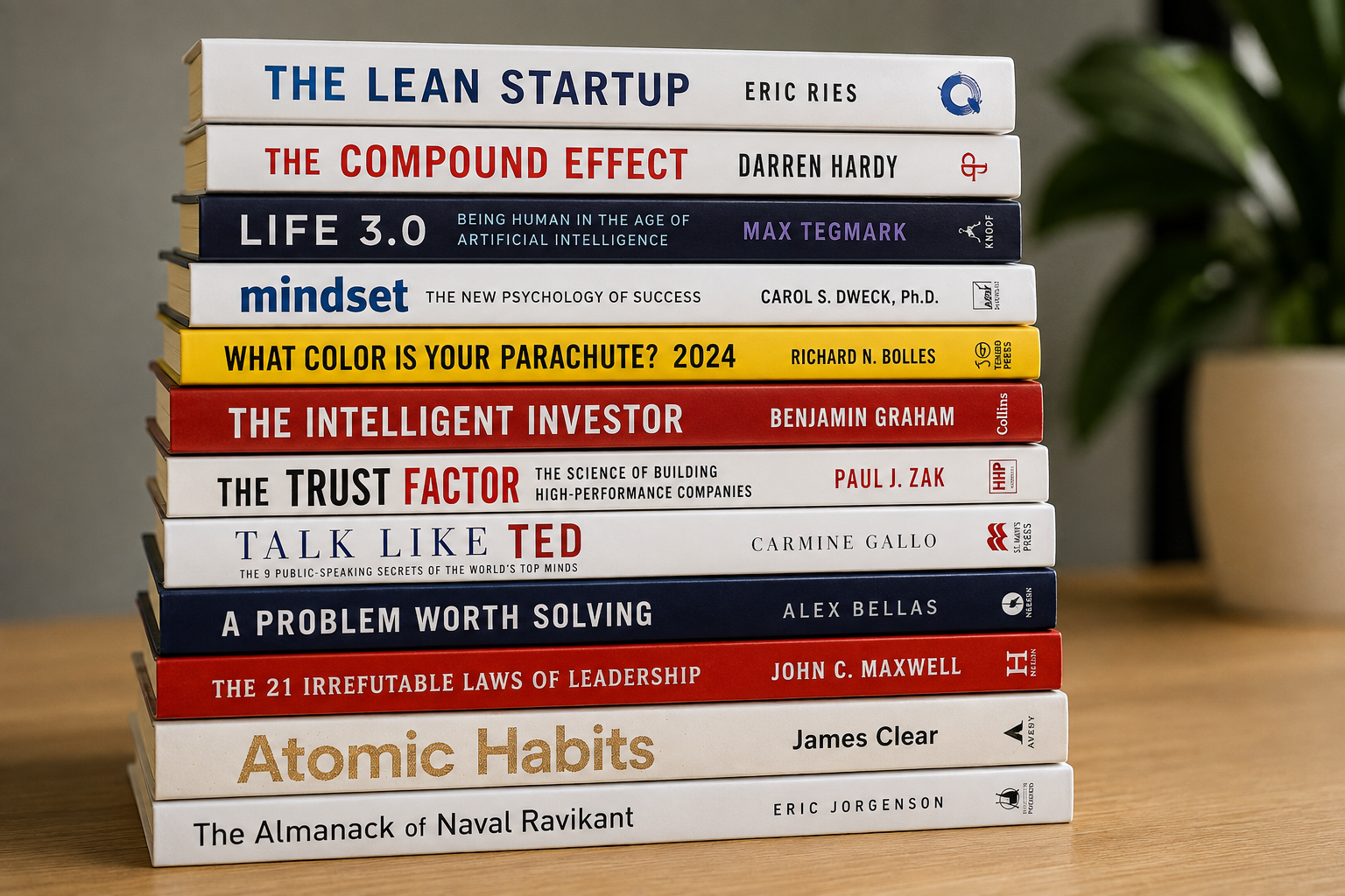A stack of the twelve books in the Future.Ready? reading collection